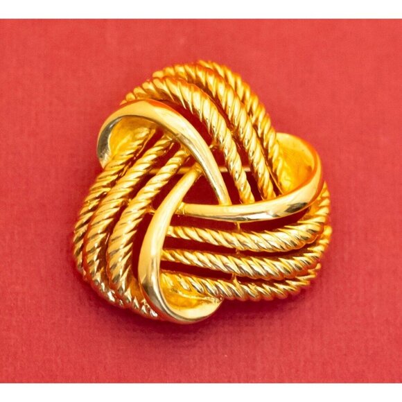 Vintage Elegant Abstract Spiral Waves Brooch by Napier - F40 - Picture 1 of 2